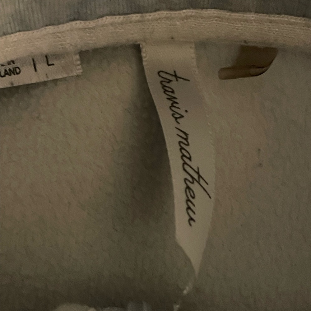 L: Sky Blue Cotton 1/4 Zip Sweatshirt Sweater Travis Mathew - Picture 5 of 7